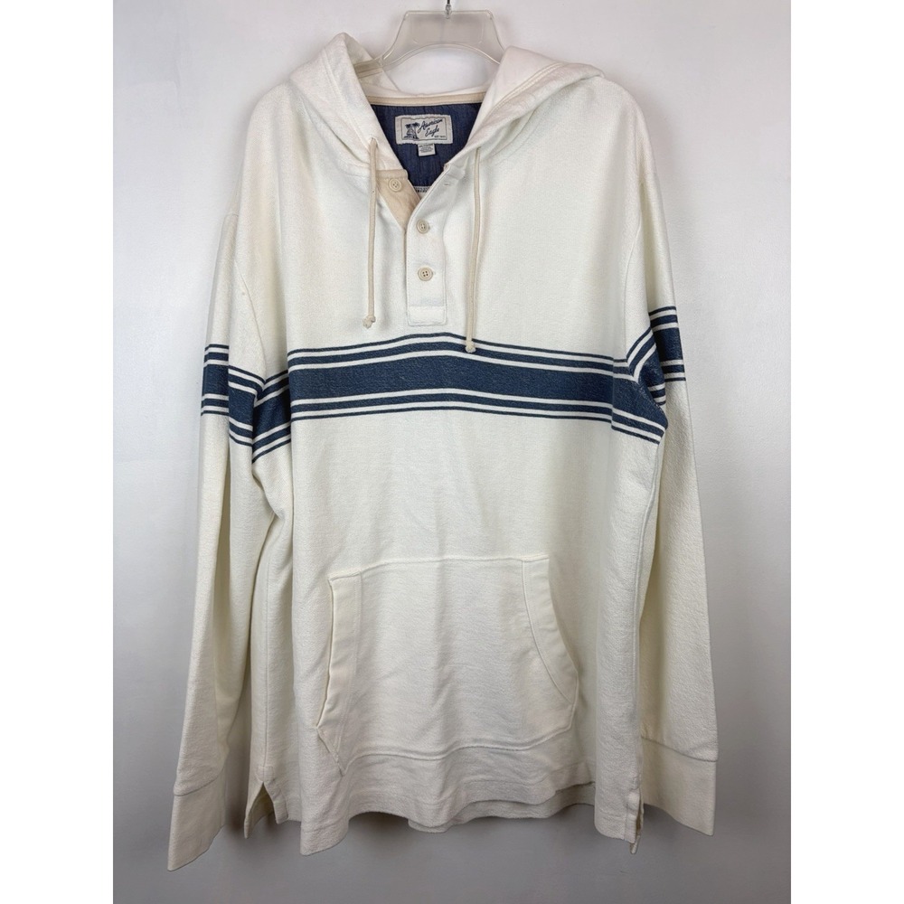American Eagle Bonfire Fleece Baja Hoodie Mens XXL Terry Cotton 2XL AE Preppy